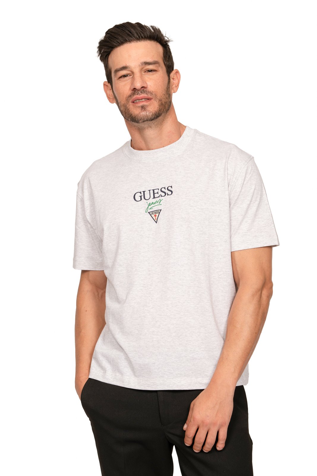 Ανδρική Κοντομάνικη Μπλούζα Guess Η91Ν - Γκρι