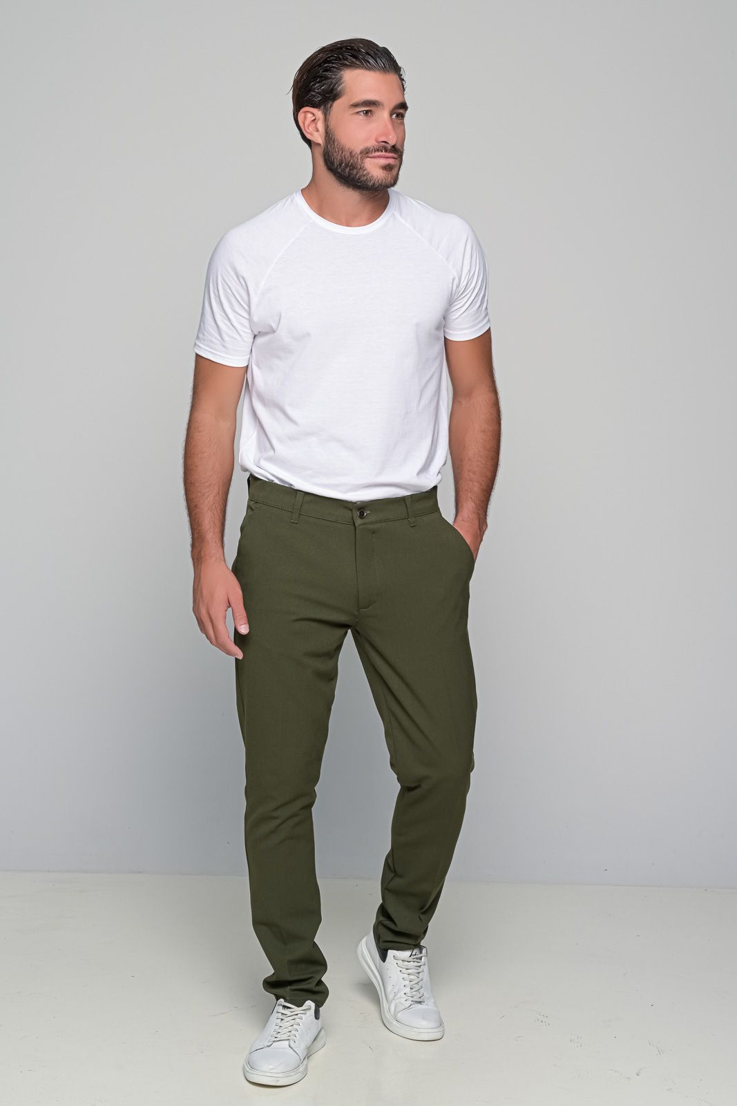 Παντελόνι Wool Blend Ben Tailor 1106 - Χακί