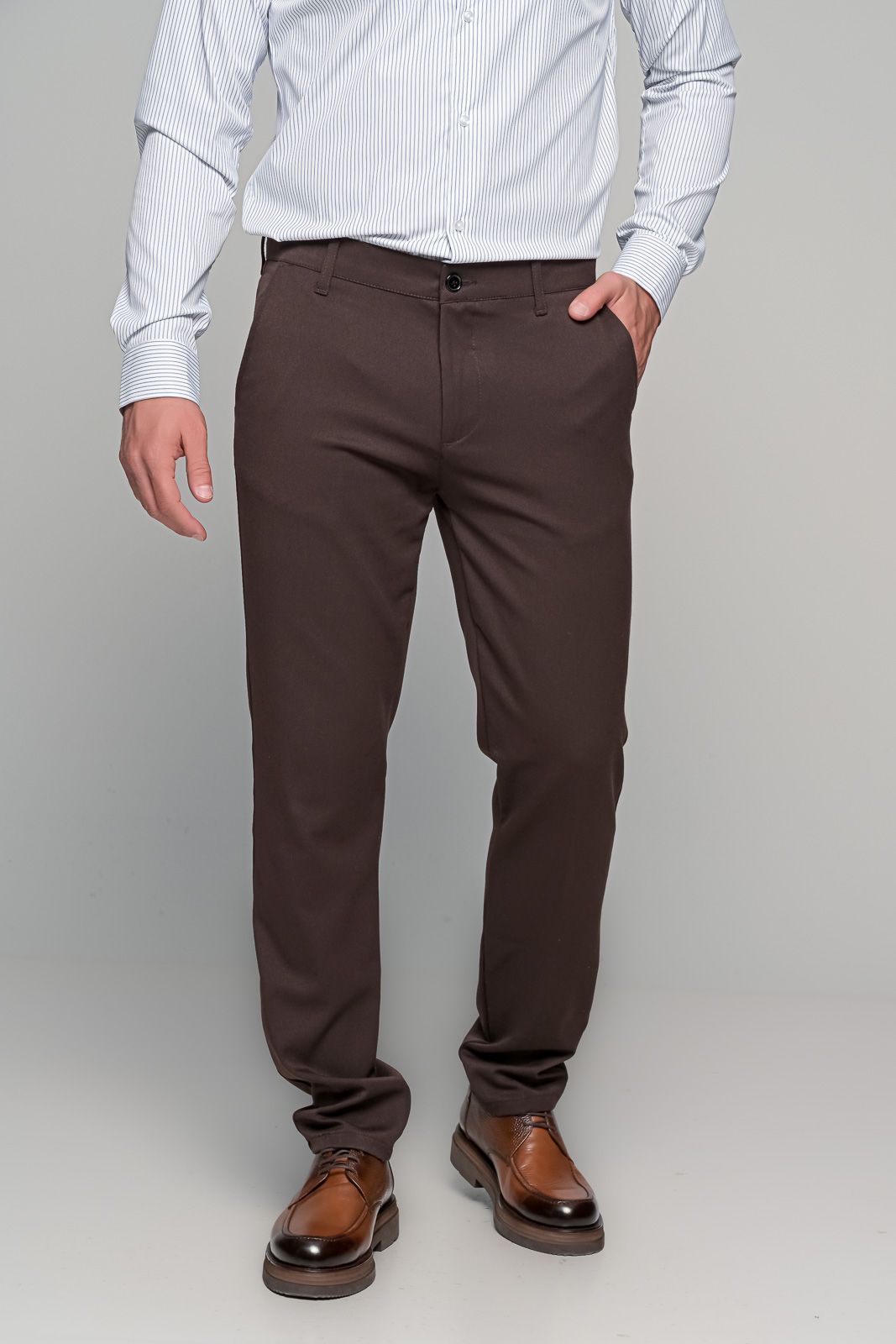 Παντελόνι Wool Blend Ben Tailor 1106 - Καφέ