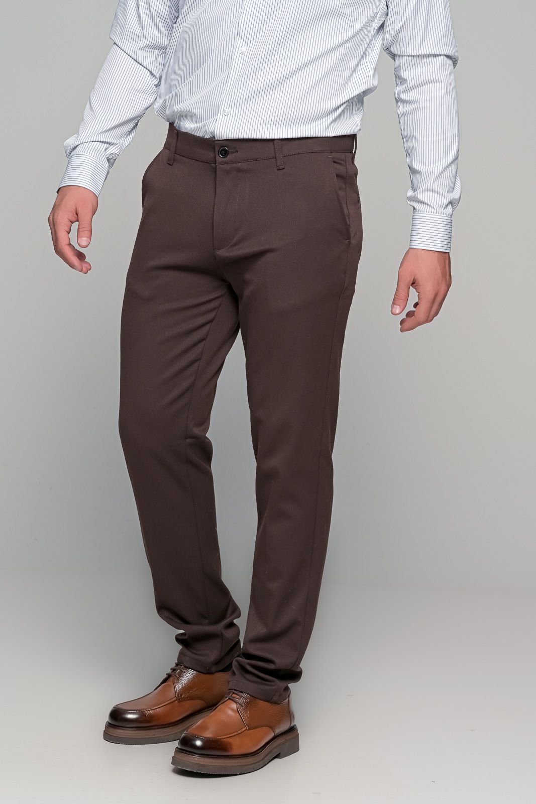 Παντελόνι Wool Blend Ben Tailor 1106 - Καφέ