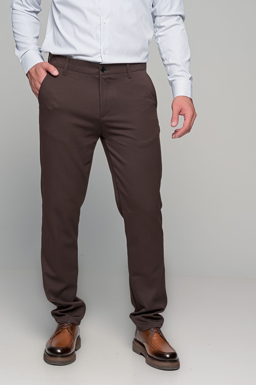 Παντελόνι Wool Blend Ben Tailor 1106 - Καφέ