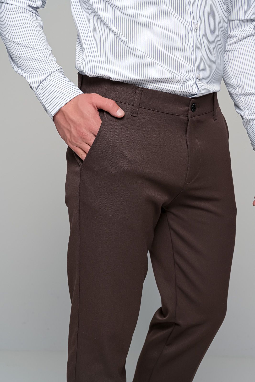 Παντελόνι Wool Blend Ben Tailor 1106 - Καφέ