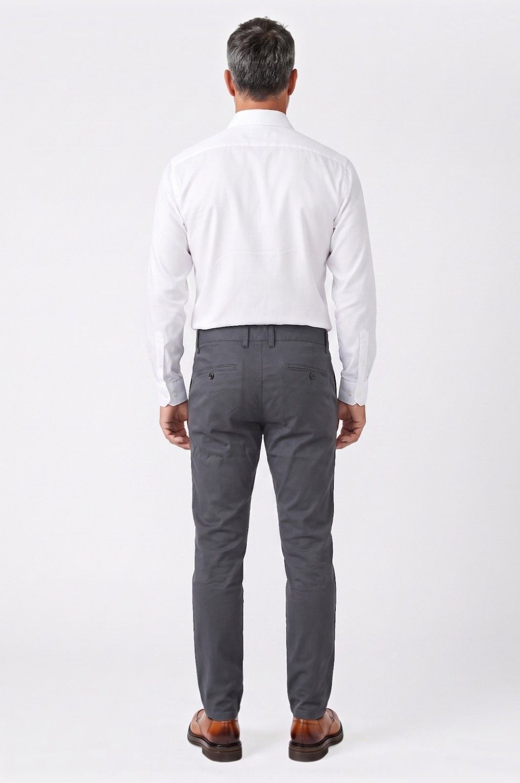 Παντελόνι Chino Πικέ Clark Ben Tailor 1853 - Ανθρακί