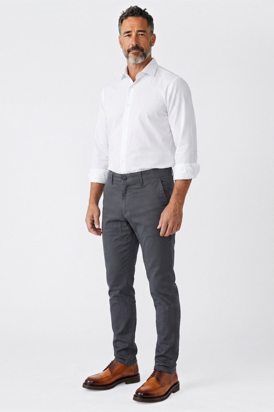 Παντελόνι Chino Πικέ Clark Ben Tailor 1853 - Ανθρακί