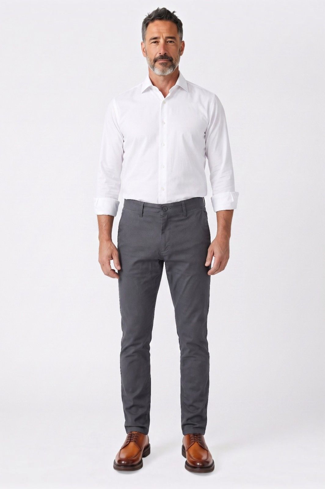 Παντελόνι Chino Πικέ Clark Ben Tailor 1853 - Ανθρακί