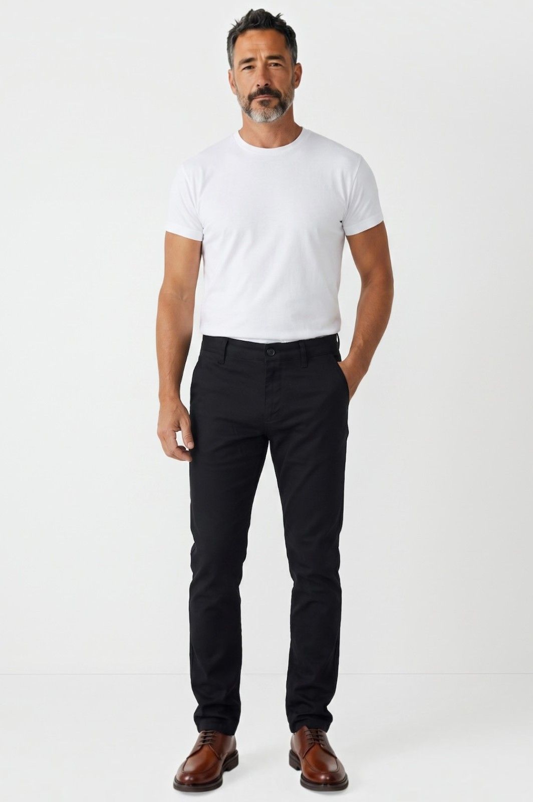 Παντελόνι Chino Πικέ Clark Ben Tailor 1853 - Μαύρο