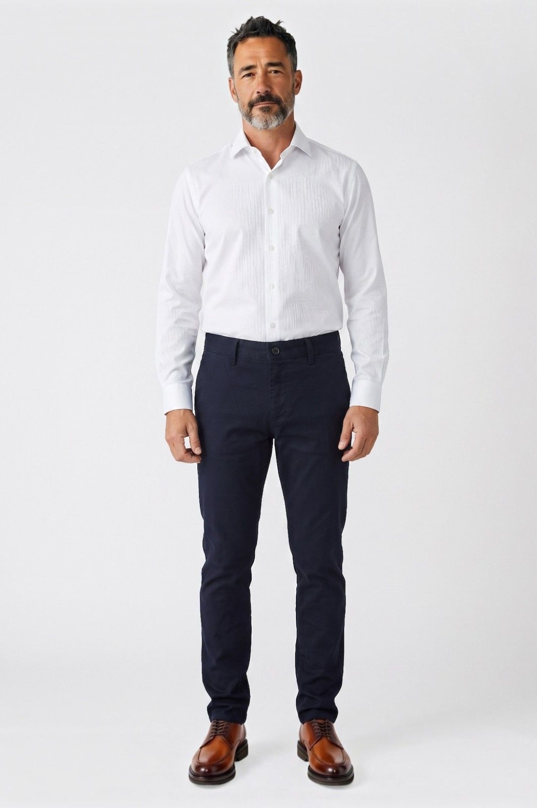 Παντελόνι Chino Πικέ Clark Ben Tailor 1853 - Μπλε Σκούρο