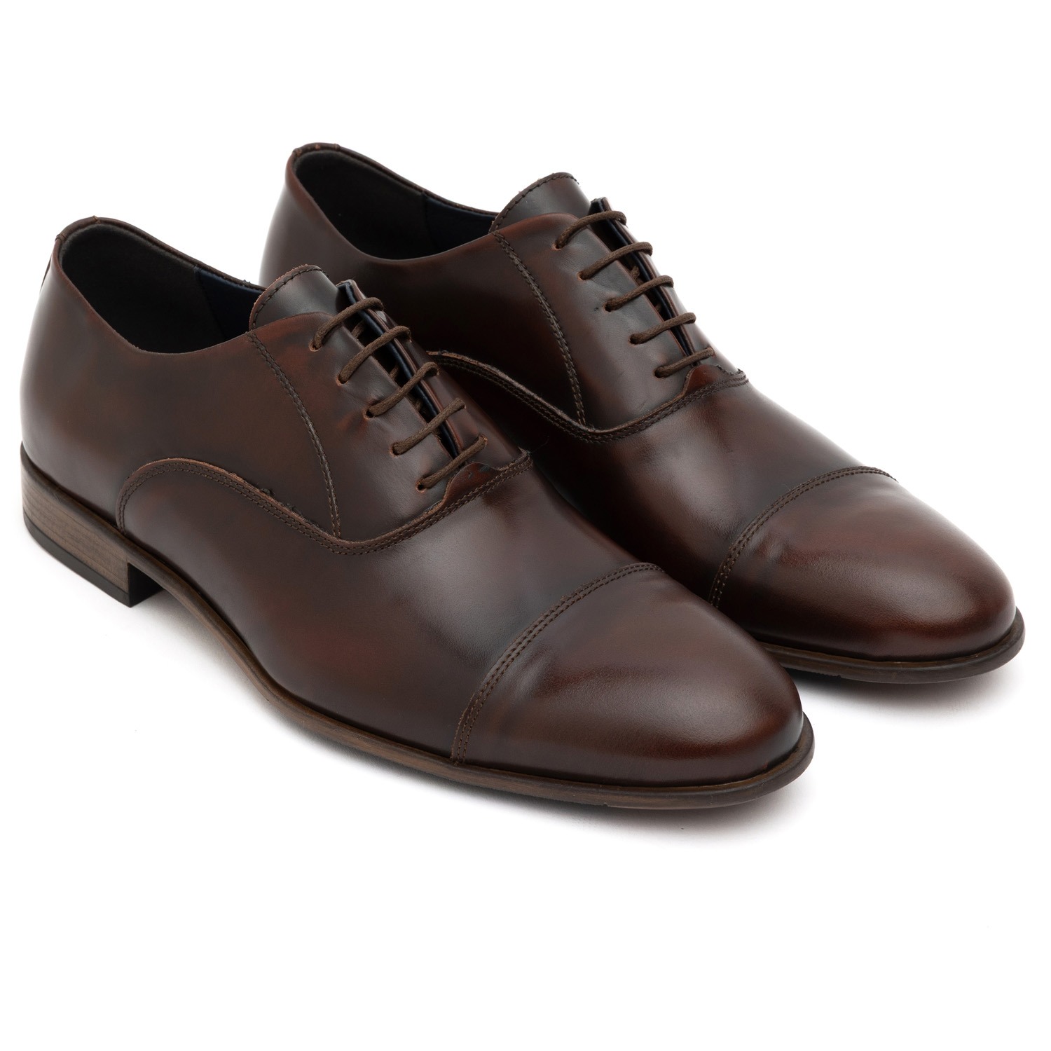 Ανδρικά Δερμάτινα Oxford Παπούτσια Raymont ART-759 Καφέ