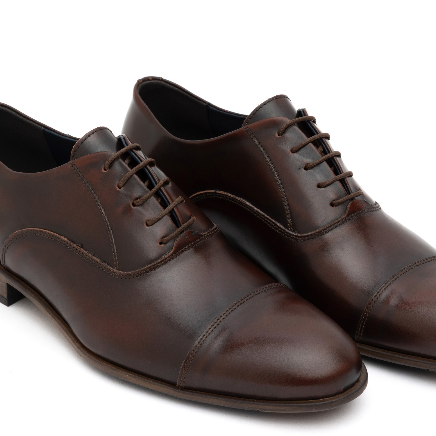 Ανδρικά Δερμάτινα Oxford Παπούτσια Raymont ART-759 Καφέ