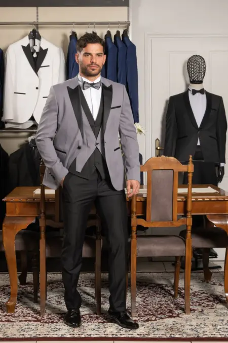 Κοστούμι με γιλέκο και παπιγιόν #104