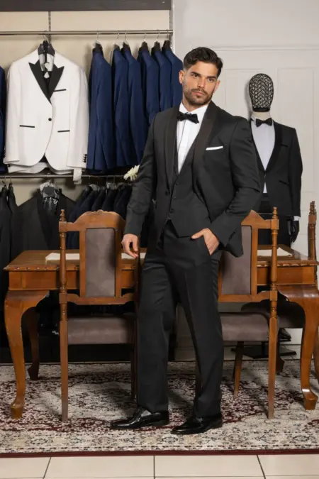 Κοστούμι με γιλέκο και παπιγιόν #110