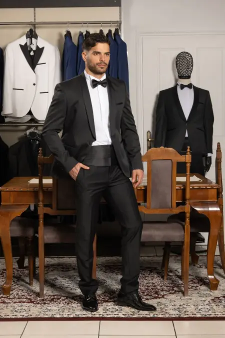 Κοστούμι με ζωνάρι και παπιγιόν #106