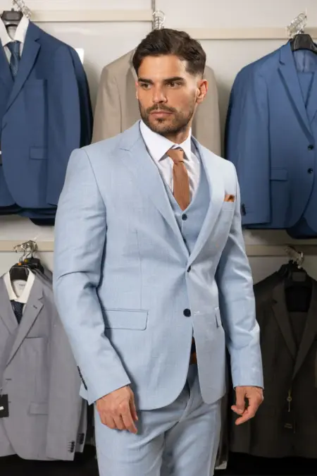 Κοστούμι στενής γραμμής με γιλέκο #121