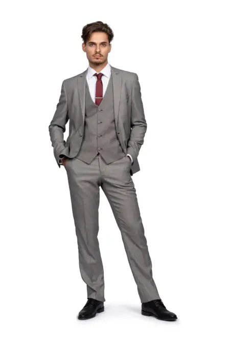 Κοστούμι Ανδρικό Γκρι Με Γκρι Γιλέκο 155