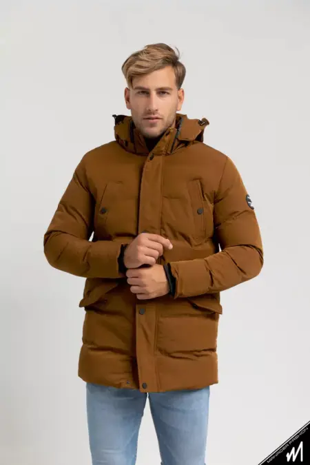 Μακρύ Μπουφάν Πάρκα Puffer Καφέ 105