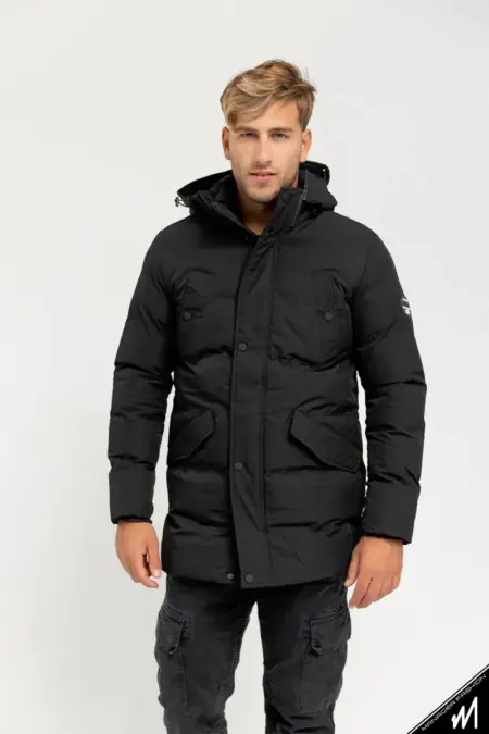 Μακρύ Μπουφάν Πάρκα Puffer Μαύρο 105