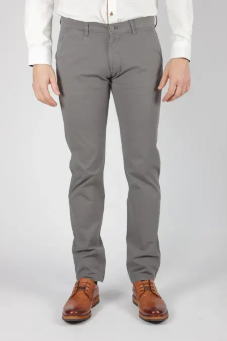 Παντελόνι Βαμβακερό Chinos Modern Fit Γκρι CH3001-3