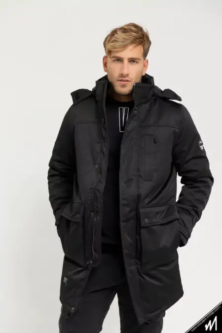 Ανδρικό Μπουφάν Μακρύ Με Αποσπώμενη Κουκούλα 111