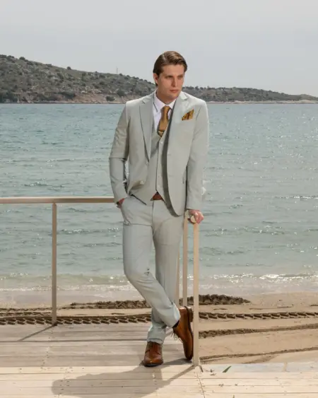 Κοστούμι Ανδρικό Artisti Italiani Με Γιλέκο AI11657.Mint