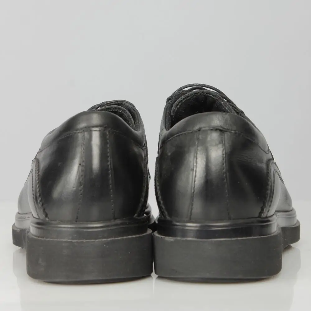 Ανδρικά Παπούτσια Δερμάτινα Blucher Brogue Diamond Pattern Μαύρα 20505