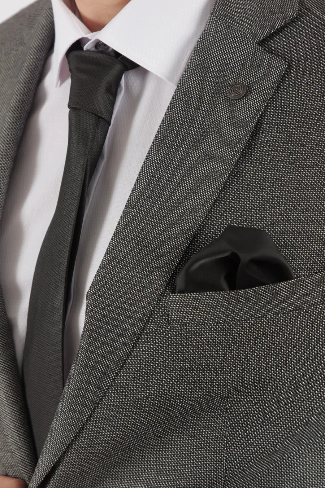 Ανδρικό Κουστούμι Γκρι Πικέ Slim Fit Senso Diverso 3481
