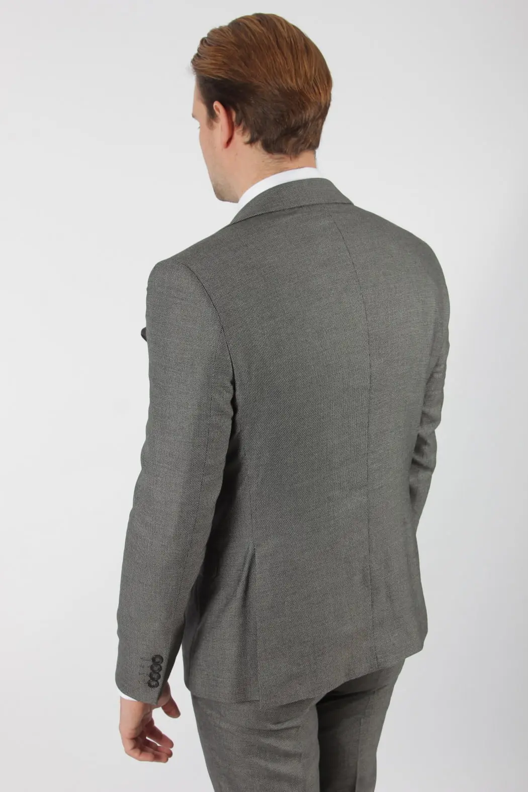 Ανδρικό Κουστούμι Γκρι Πικέ Slim Fit Senso Diverso 3481