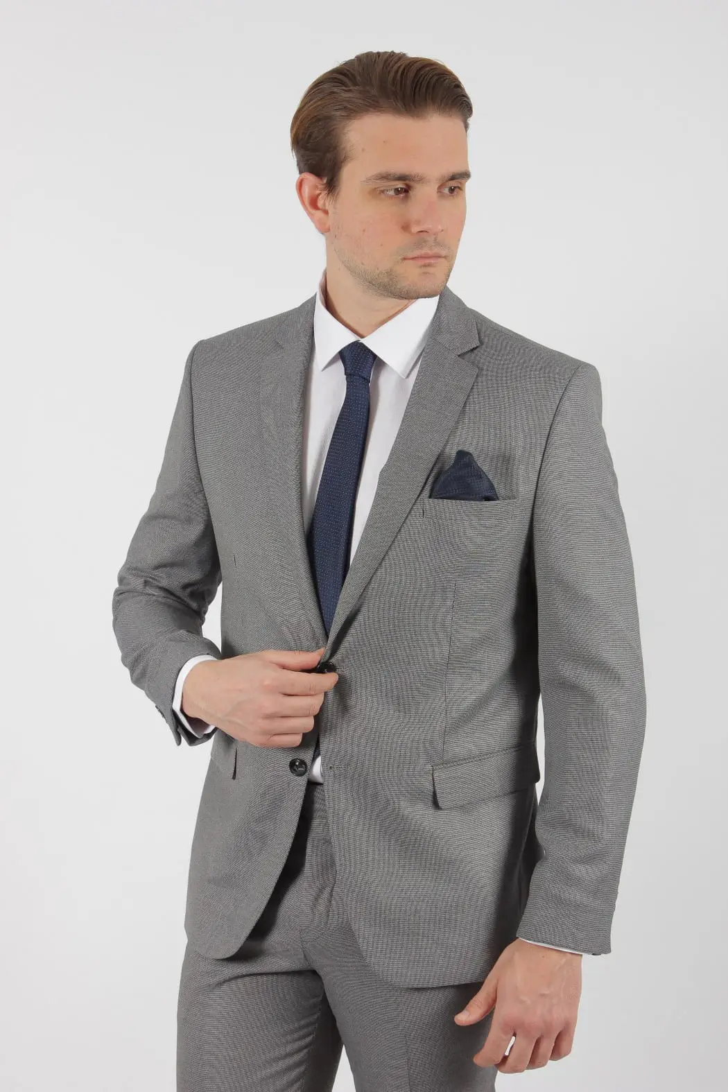 Ανδρικό Κουστούμι Γκρι Slim Fit Senso Diverso 314-11