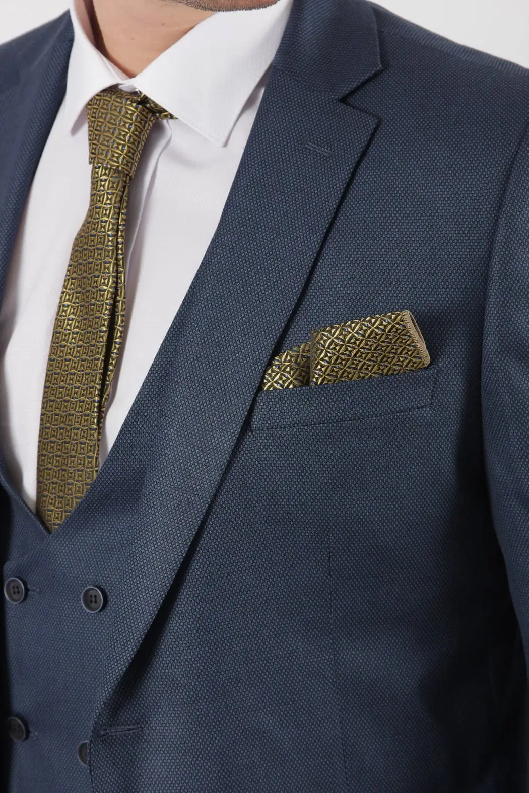 Ανδρικό Κουστούμι Μπλε Slim Fit Senso Diverso 319-14