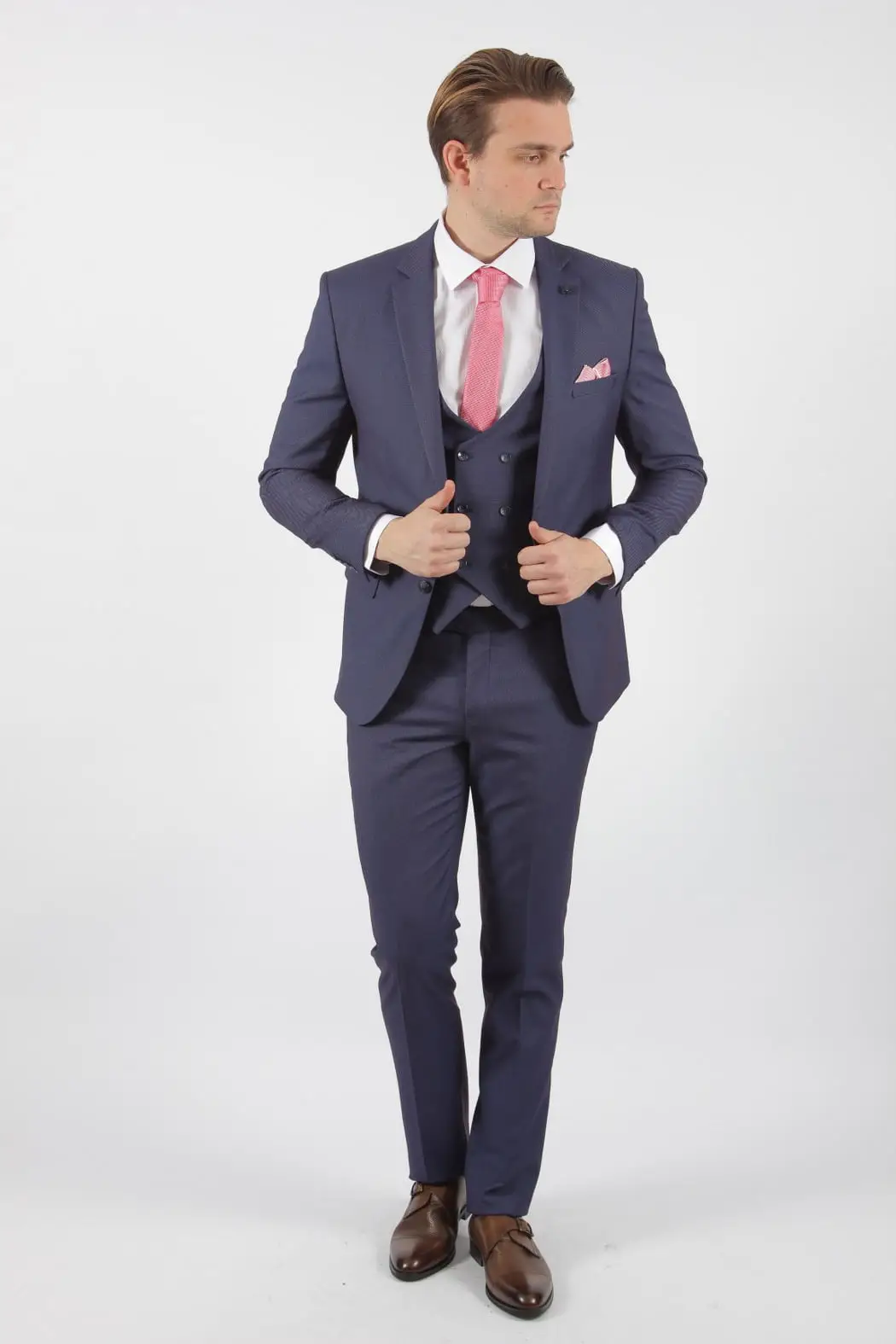 Ανδρικό Κουστούμι Μπλε Slim Fit Senso Diverso 319
