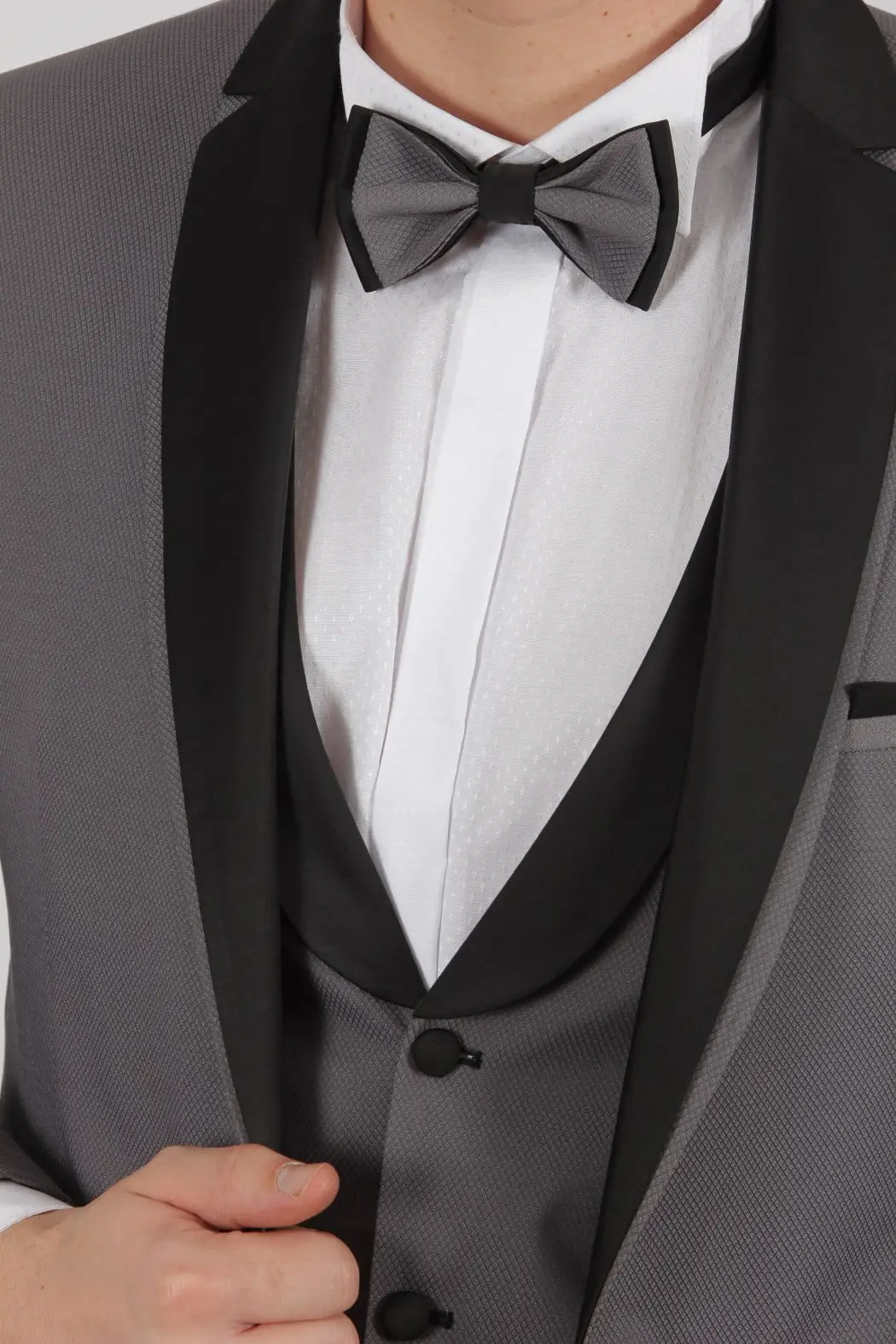 Γαμπριάτικο Slim Fit Κουστούμι Senso Diverso Γκρι 4169-02