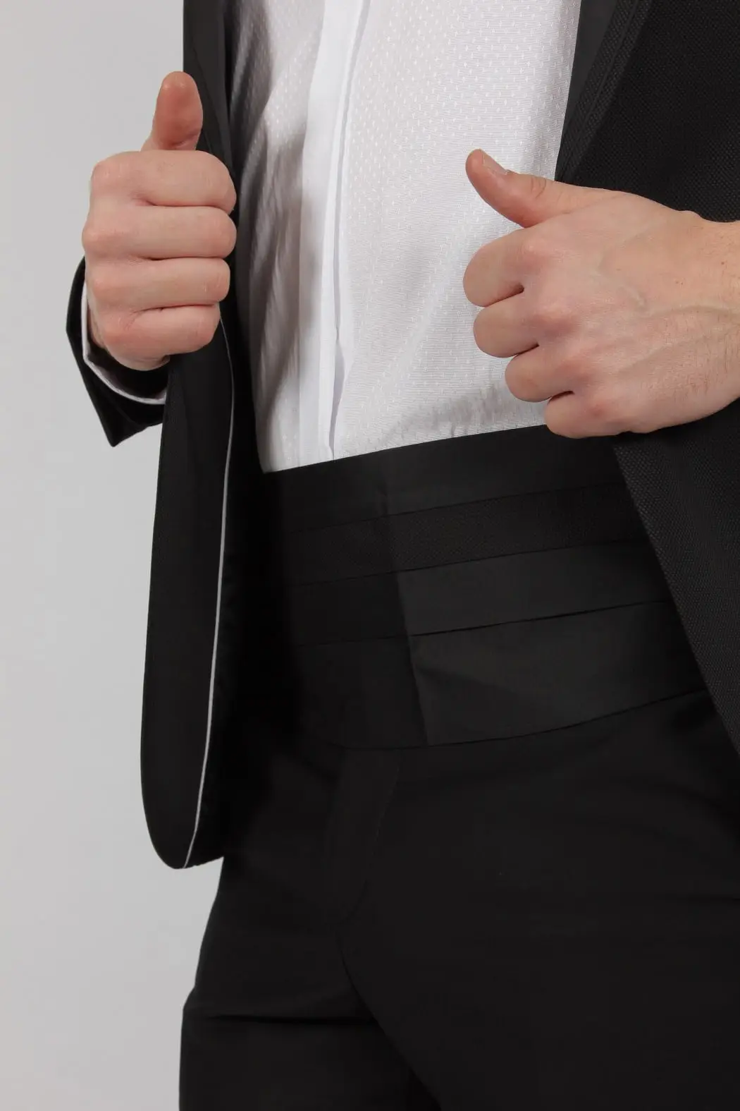 Γαμπράτικο Κουστούμι Μαύρο Slim Fit Στρογγυλό Πέτο 4118-05