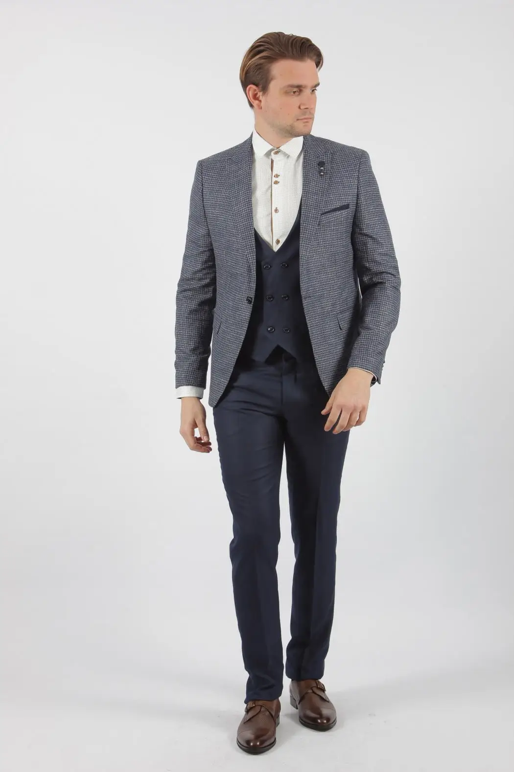 Ανδρικό Slim Fit Κουστούμι Senso Diverso 520-08