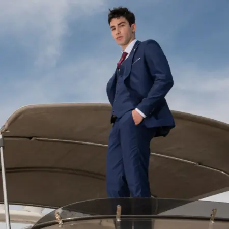 Ανδρικό Κοστούμι Μπλε Με Γιλέκο Noble Kapralos SS-21