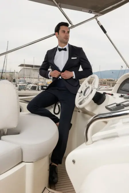 Ανδρικό Κοστούμι Μπλε Στενή Γραμμή Noble Kapralos  SS-40