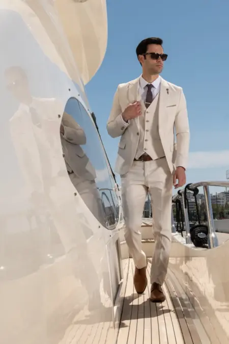 Ανδρικό Κοστούμι Μπεζ Senso Diverso S24-05