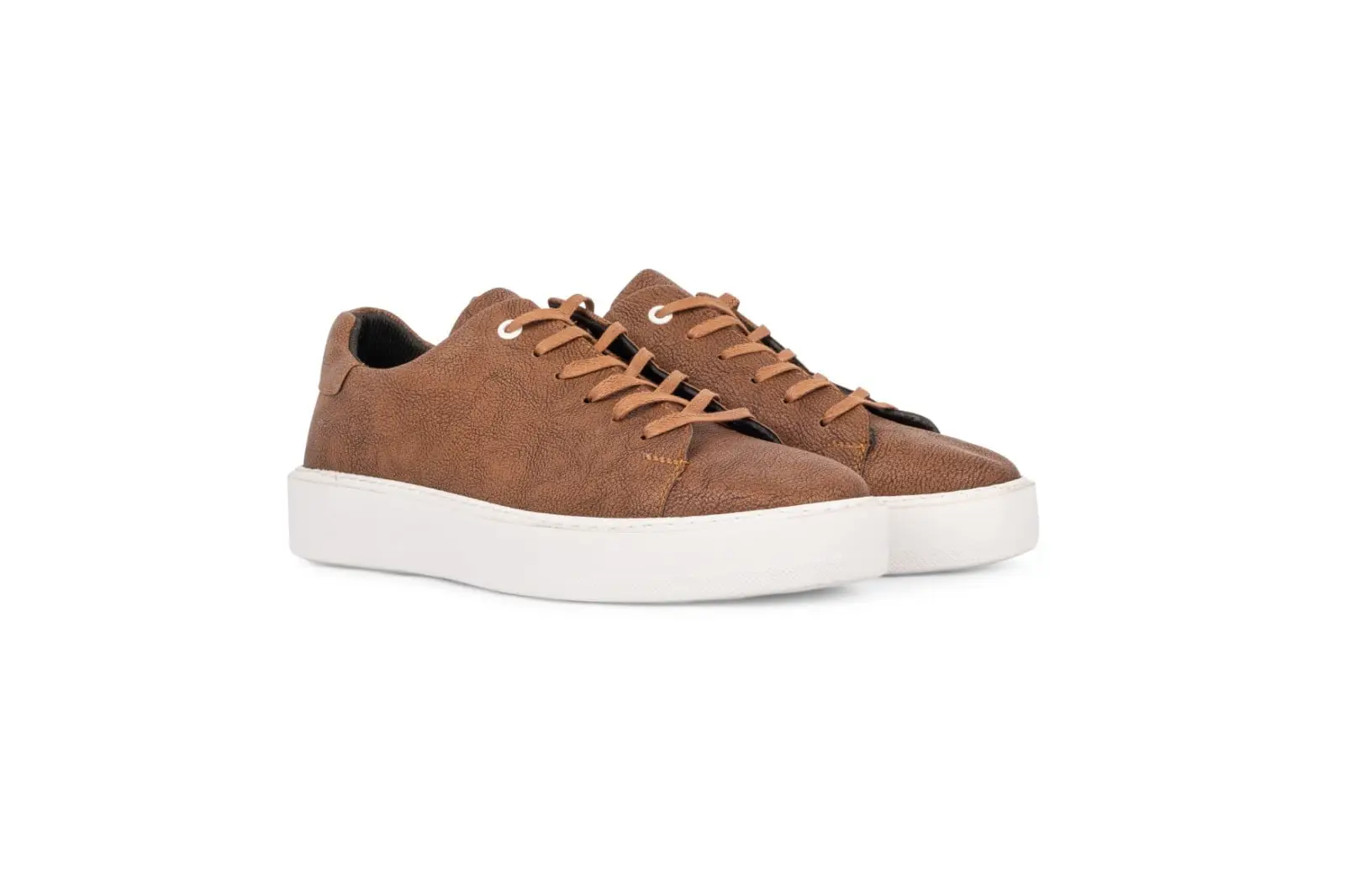 Ανδρικό Δερμάτινο Παπούτσι Sneakers Suede Καφέ 2309