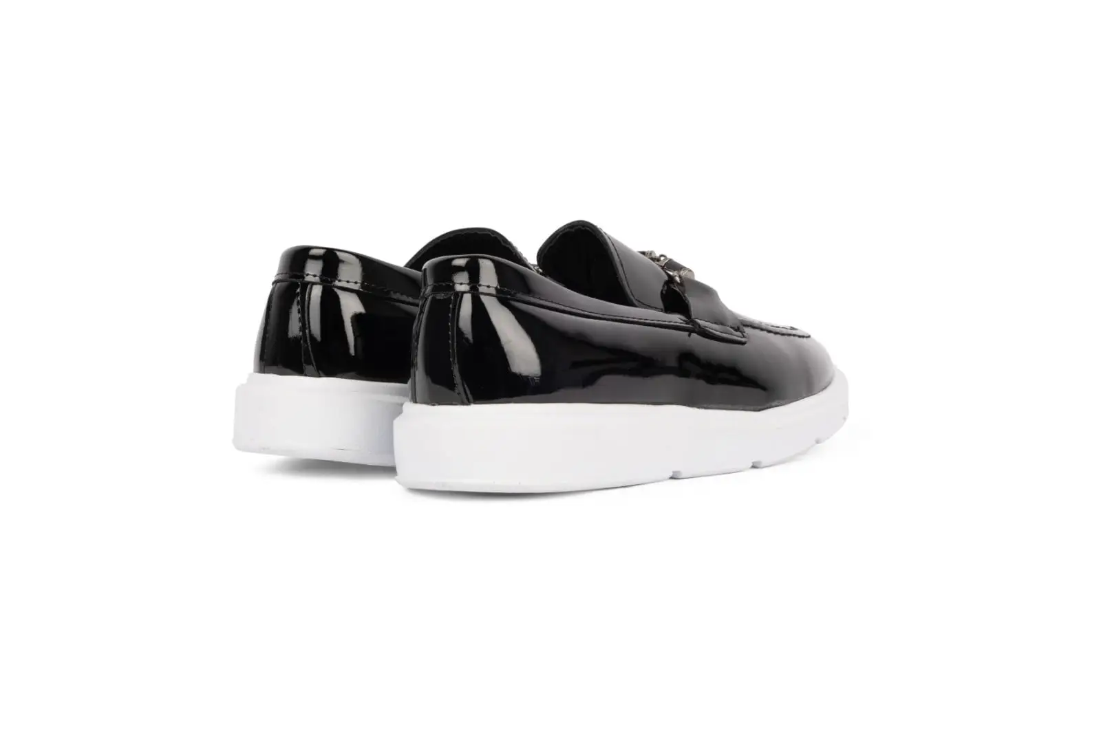 Ανδρικά Δερμάτινα Παπούτσια Monk Strap Μαύρο Λουστρίνι 2315