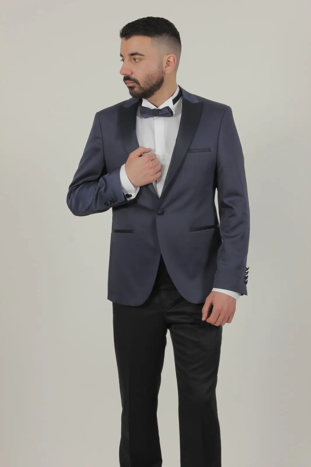 Γαμπριάτικο Slim Fit Κουστούμι Senso Diverso Μπλε Ρουά 1034