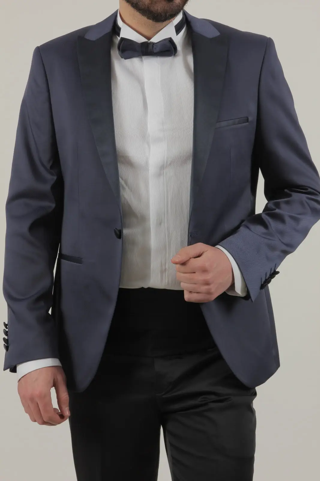 Γαμπριάτικο Slim Fit Κουστούμι Senso Diverso Μπλε Ρουά 1034