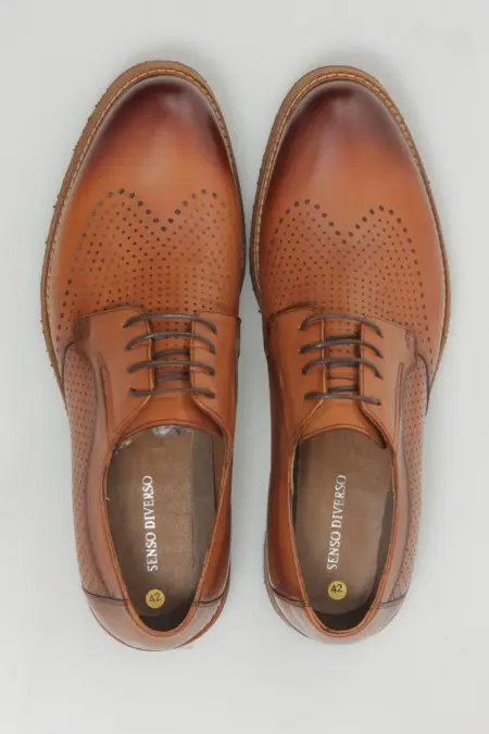 Ανδρικό Παπούτσι Δερμάτινο Derby Brogue Ταμπά 77594