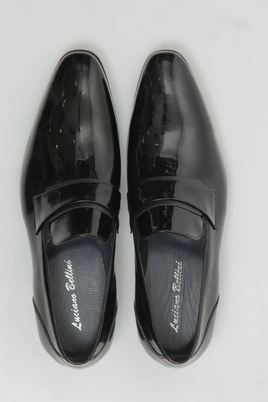 Ανδρικό Παπούτσι Slip On Δερμάτινο Penny Loafer Μαύρο Λουστρίνι 1010