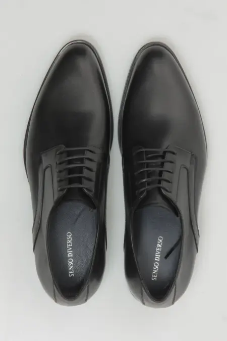 Ανδρικό Παπούτσι Δερμάτινο Derby Μαύρο 77752