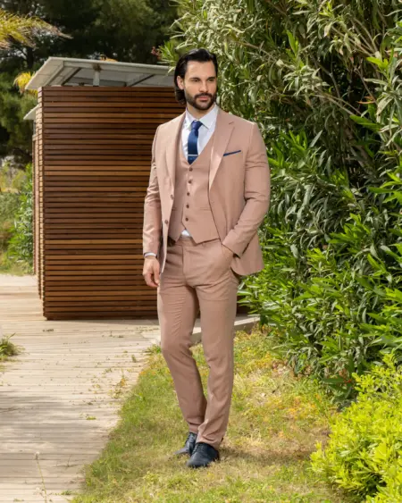 Ανδρικό Slim Fit Κοστούμι Tessuti Με Γιλέκο SS-91