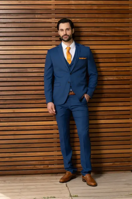 Ανδρικό Slim Fit Κοστούμι Antonio Miro Με Γιλέκο SS-85