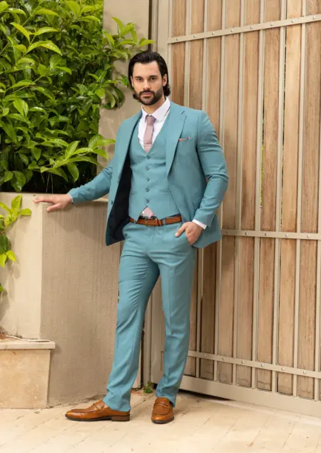 Ανδρικό Slim Fit Κοστούμι Tessuti Με Γιλέκο SS-94