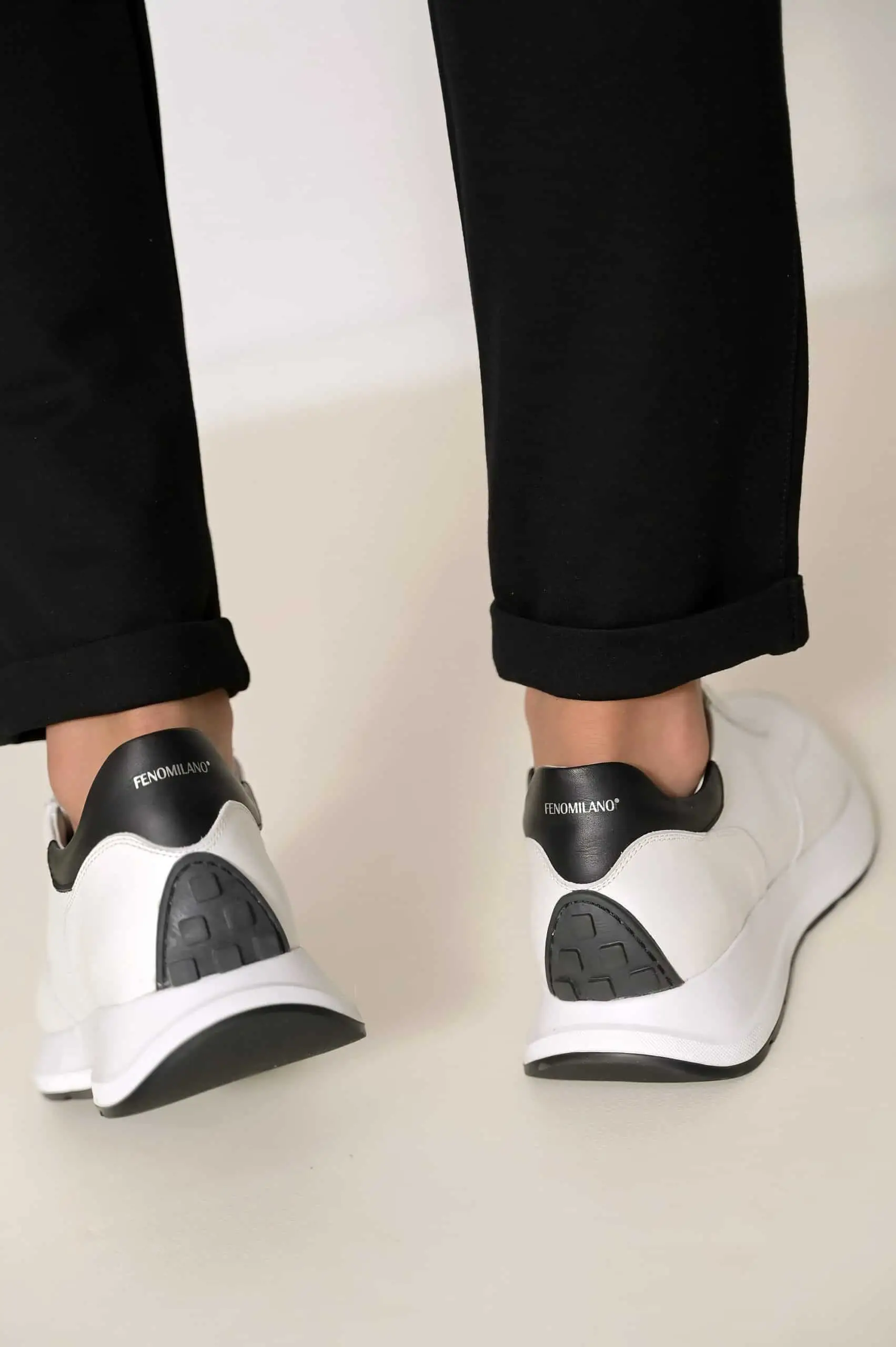 Ανδρικά Δερμάτινα Λευκά Oxford Sneakers Mε Λευκή Σόλα 2329