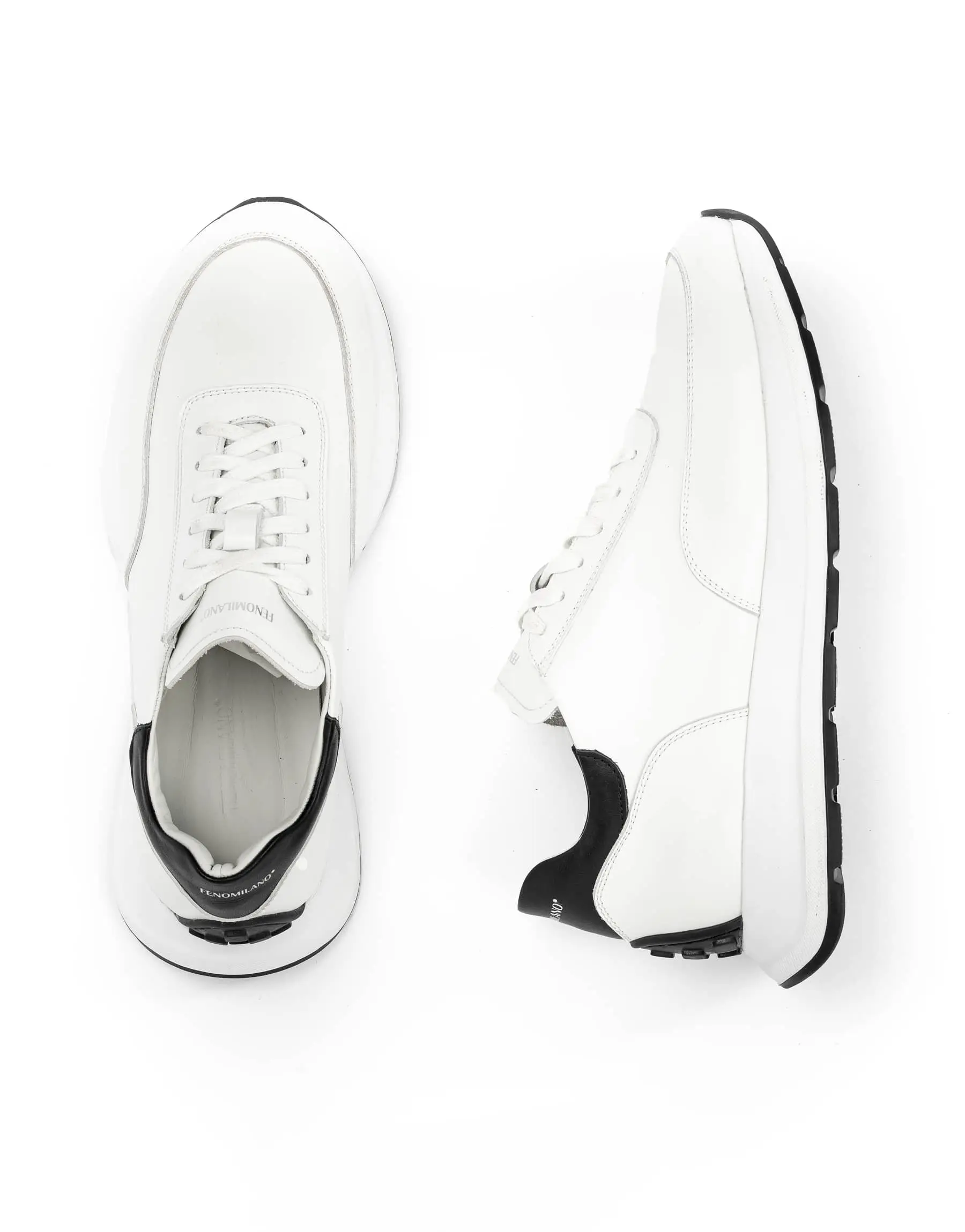 Ανδρικά Δερμάτινα Λευκά Oxford Sneakers Mε Λευκή Σόλα 2329