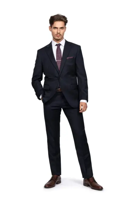 Ανδρικό Κουστούμι Slim Fit Senso Diverso Μπλε Σκούρο 178