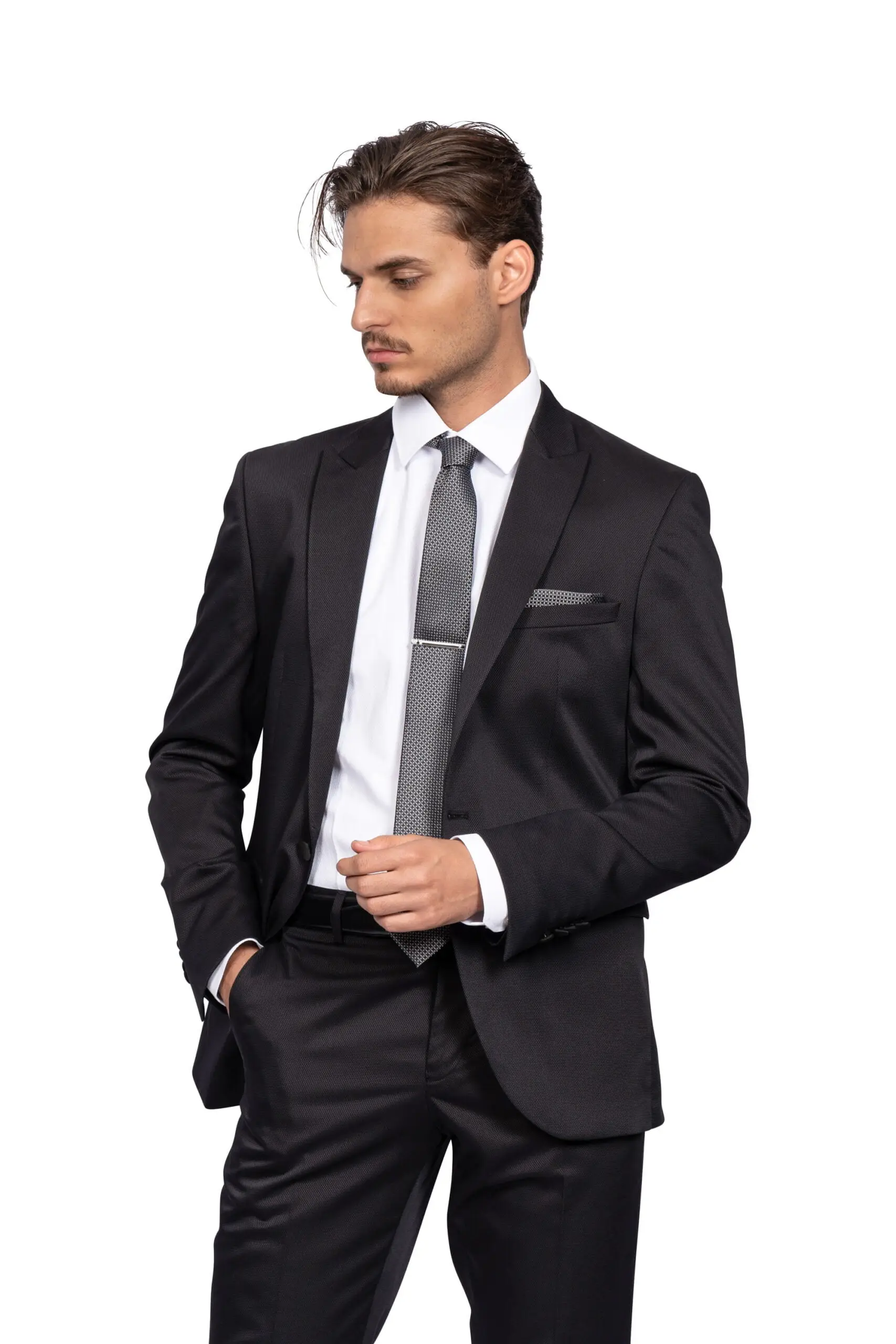 Ανδρικό Κουστούμι Slim Fit Senso Diverso Μαύρο 169