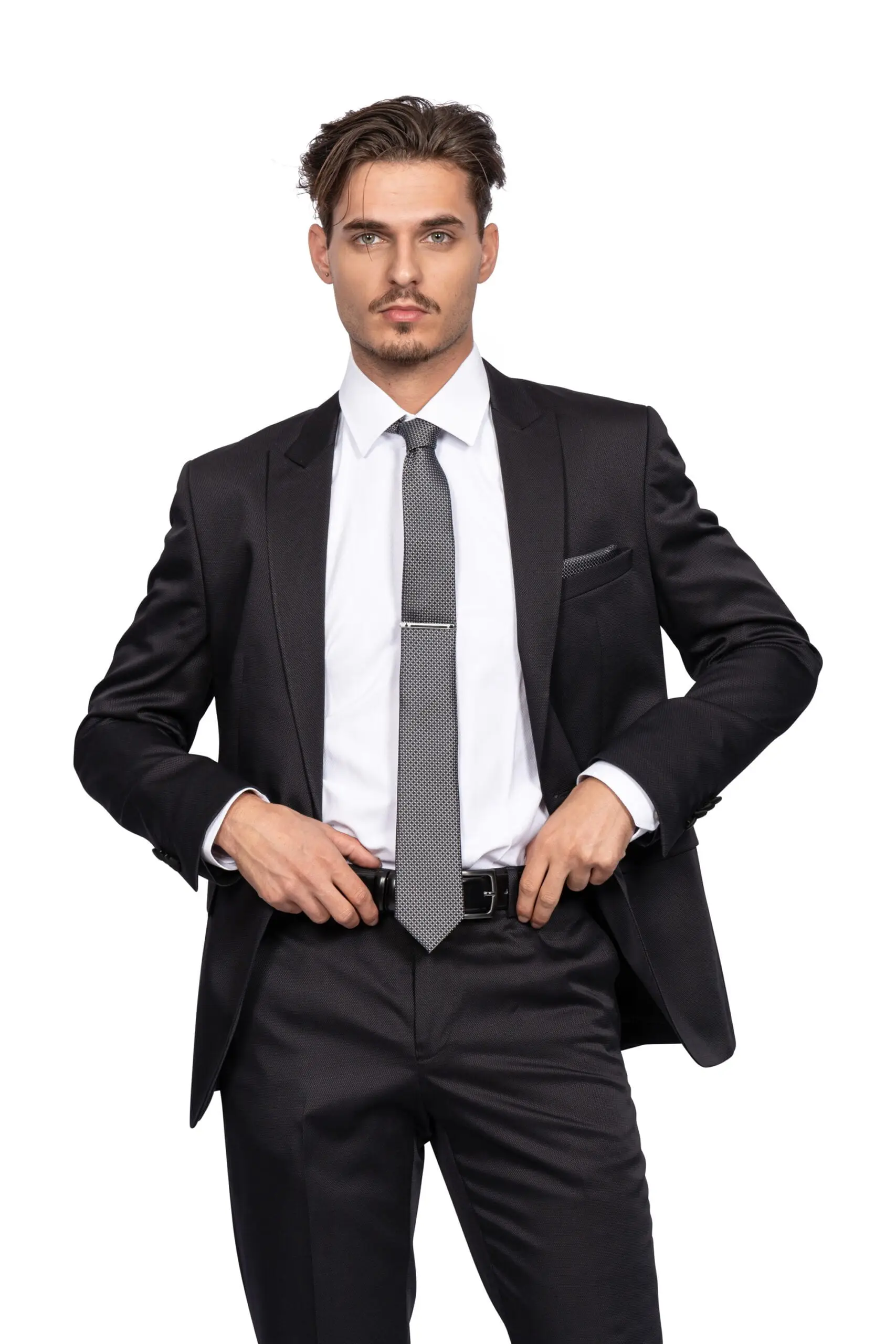 Ανδρικό Κουστούμι Slim Fit Senso Diverso Μαύρο 169